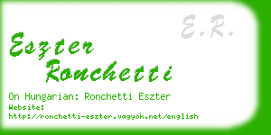 eszter ronchetti business card